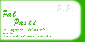 pal pasti business card